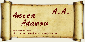 Anica Adamov vizit kartica